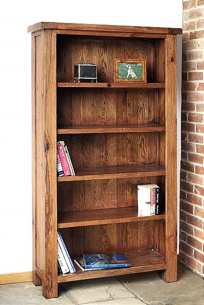 Brooklyn Reclaimed Oak Bookcase - Click Image to Close